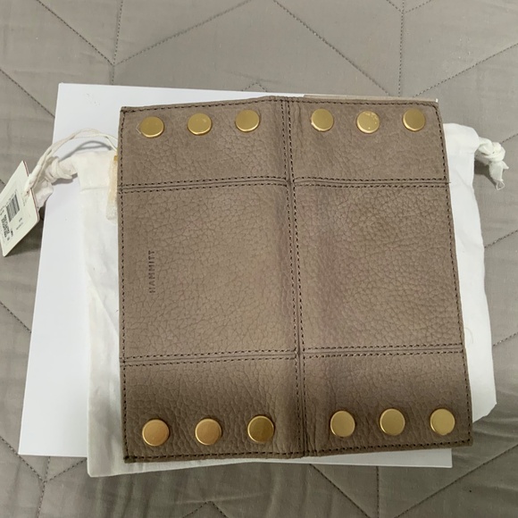 NWT Hammitt 110 North Leather Wallet Gray/Brushed Gold. Gorgeous - Picture 4 of 5